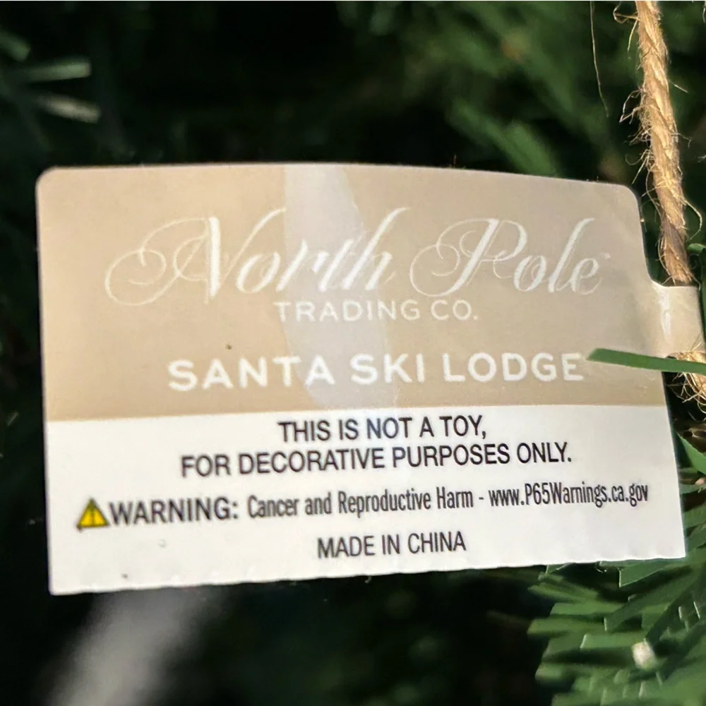 Six Large North Pole Metal & Wicker Star Ornaments Checker Bows 8.5” x 8.5” NWT